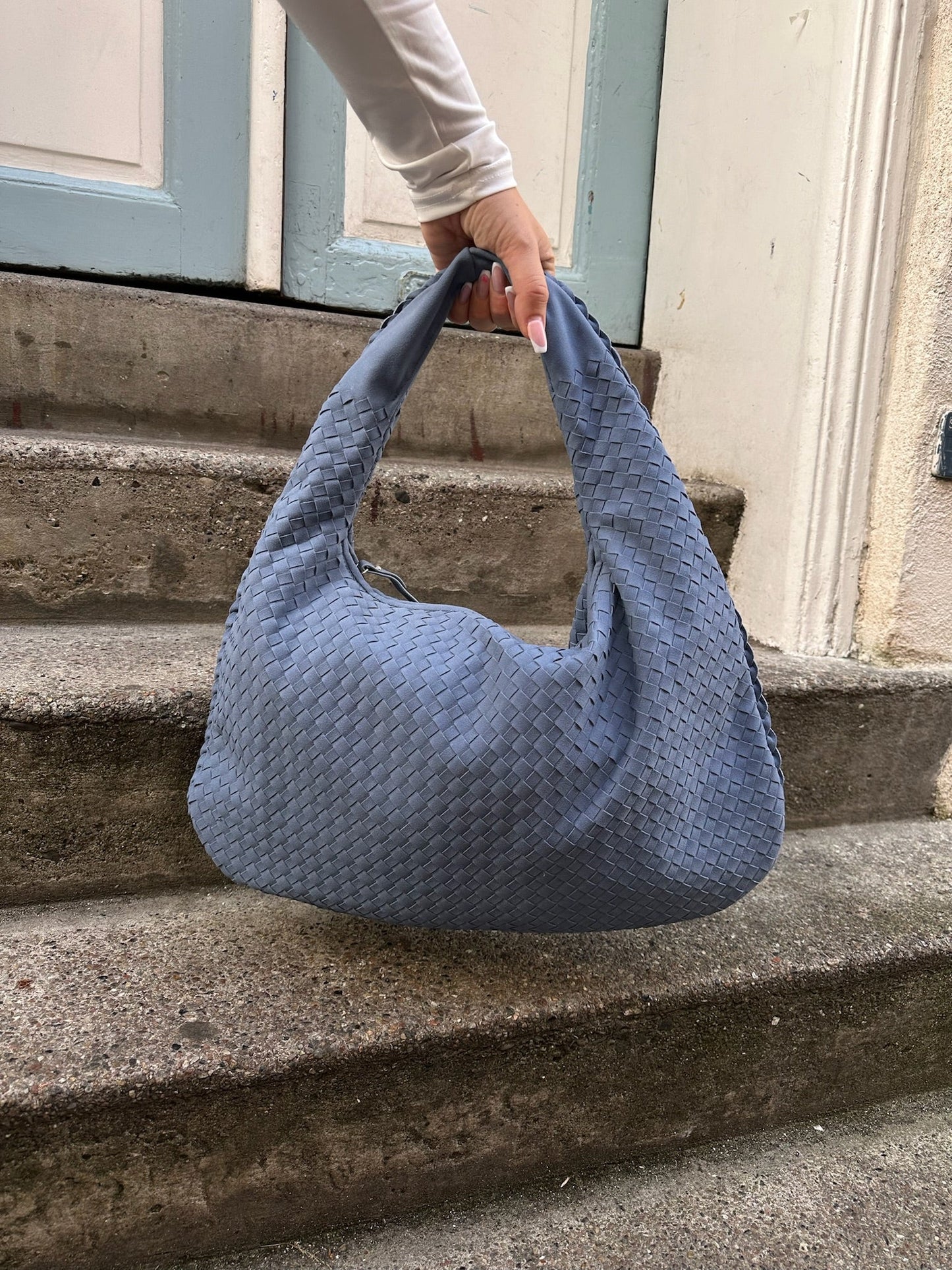 Charlotte Bag Faux Suede - Denim Blue