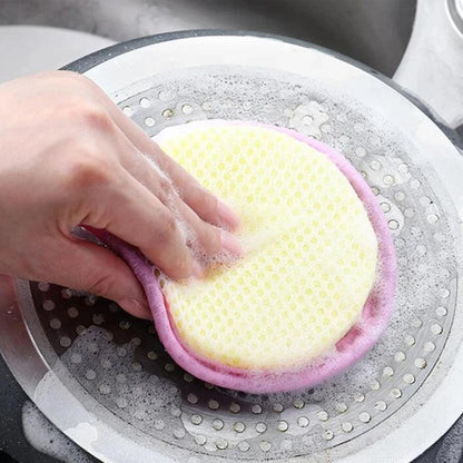 Dobbelsidige vaskesvamper 5pk - effektiv rengjøring
