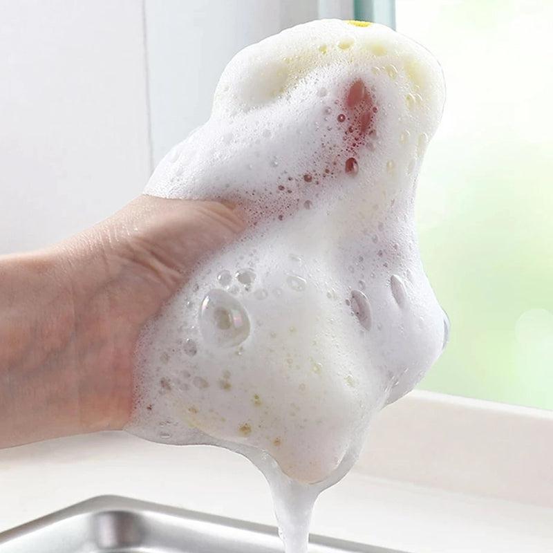Dobbelsidige vaskesvamper 5pk - effektiv rengjøring