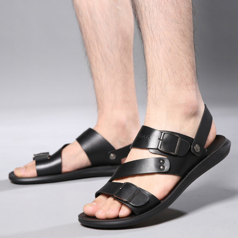 Ekte skinn sandaler for menn - komfort & stil
