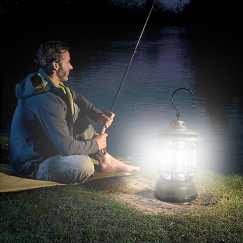 Retro campinglampe - bærbar og vanntett